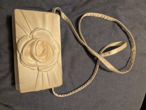 Small cream evening bag - cream,