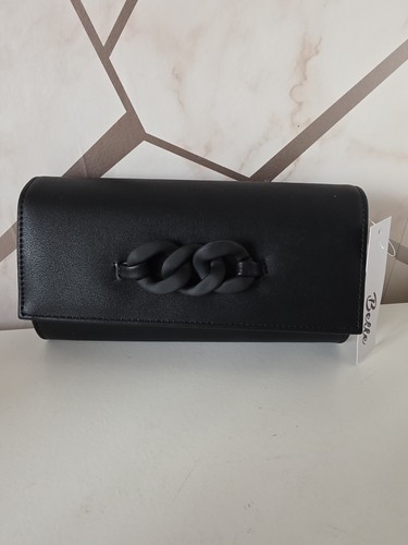 Black faux leather - , bag