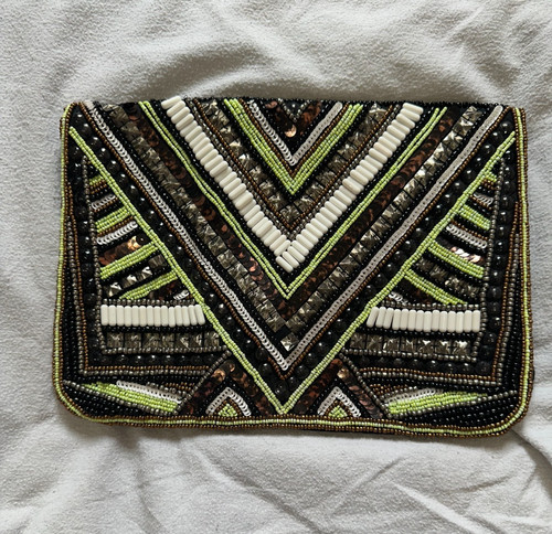 South beaded clutch bag - beaded,