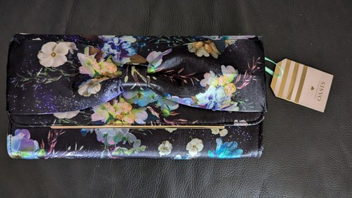 Oasis black floral - oasis, bow