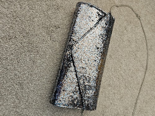 Matalan glitter clutch bag - matalan,