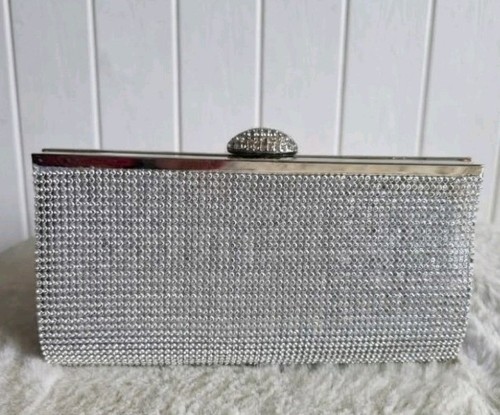 Silver rhinestone beaded - silver,