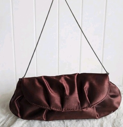 Dolcis brown satin ruched - brown,