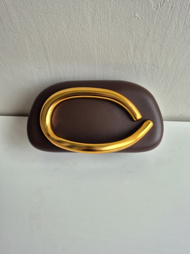 Chocolate brown gold handle - brown,