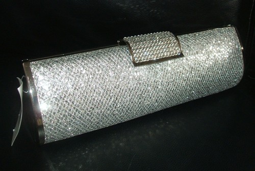 New silver glitter diamante - silver,