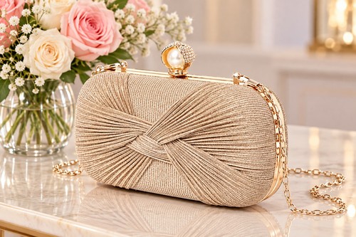 Champagne colour clutch bags - colour,