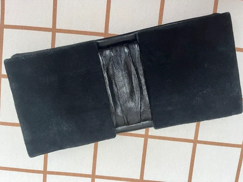 John lewis black leather suede - black,
