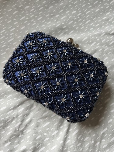 Quiz navy blue beaded - navy,