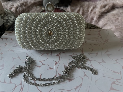 Pearl clutch bag with - pearl,