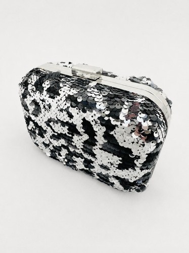 Black silver sequin - black,