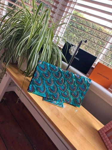 Next peacock sequin - clutch, bag